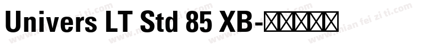 Univers LT Std 85 XB字体转换